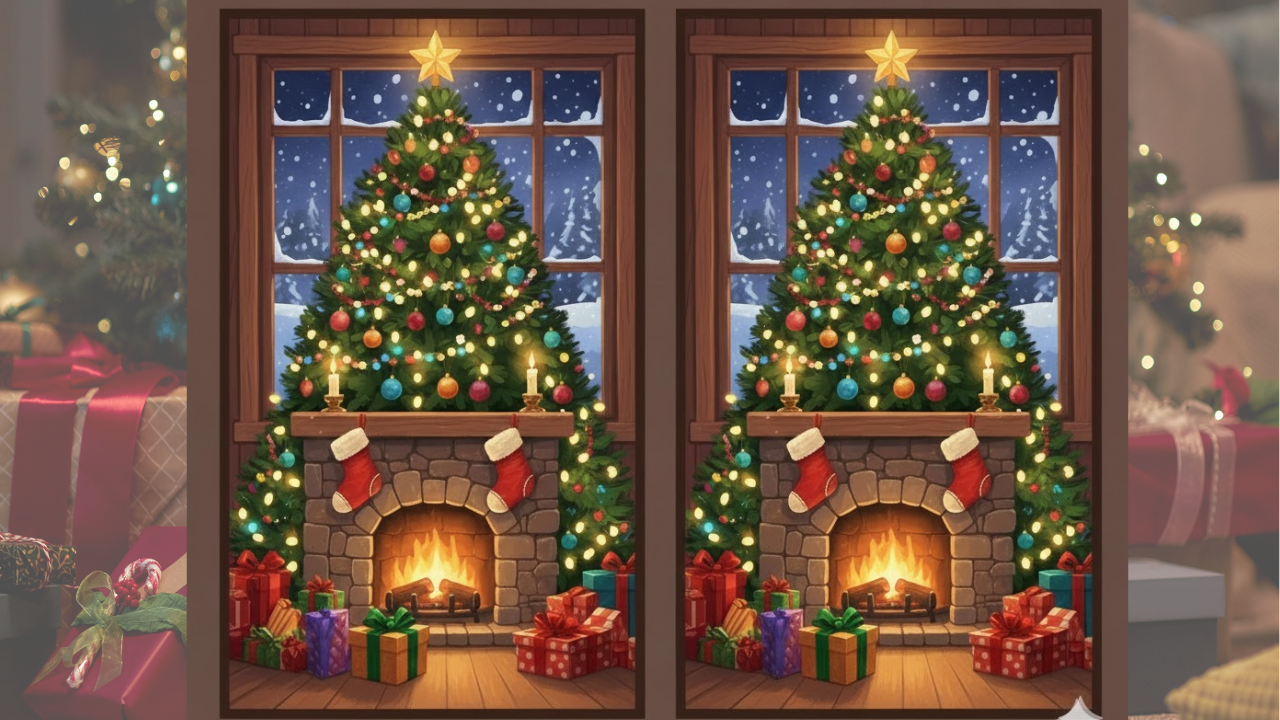 Tìm 3 Điểm Khác Nhau chủ đề Giáng Sinh: Trò chơi lễ hội giúp rèn luyện trí não