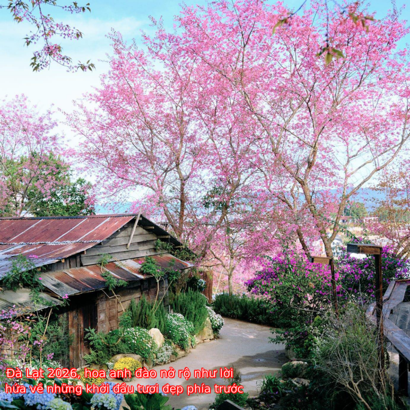 Đà Lạt 2026, hoa anh đào nở rộ như lời hứa về những khởi đầu tươi đẹp phía trước