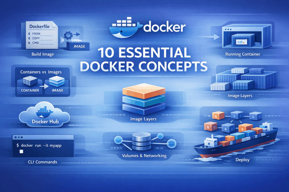 **10 Khái Niệm Docker Cốt Lõi Được Giải Thích Trong 10 Phút**