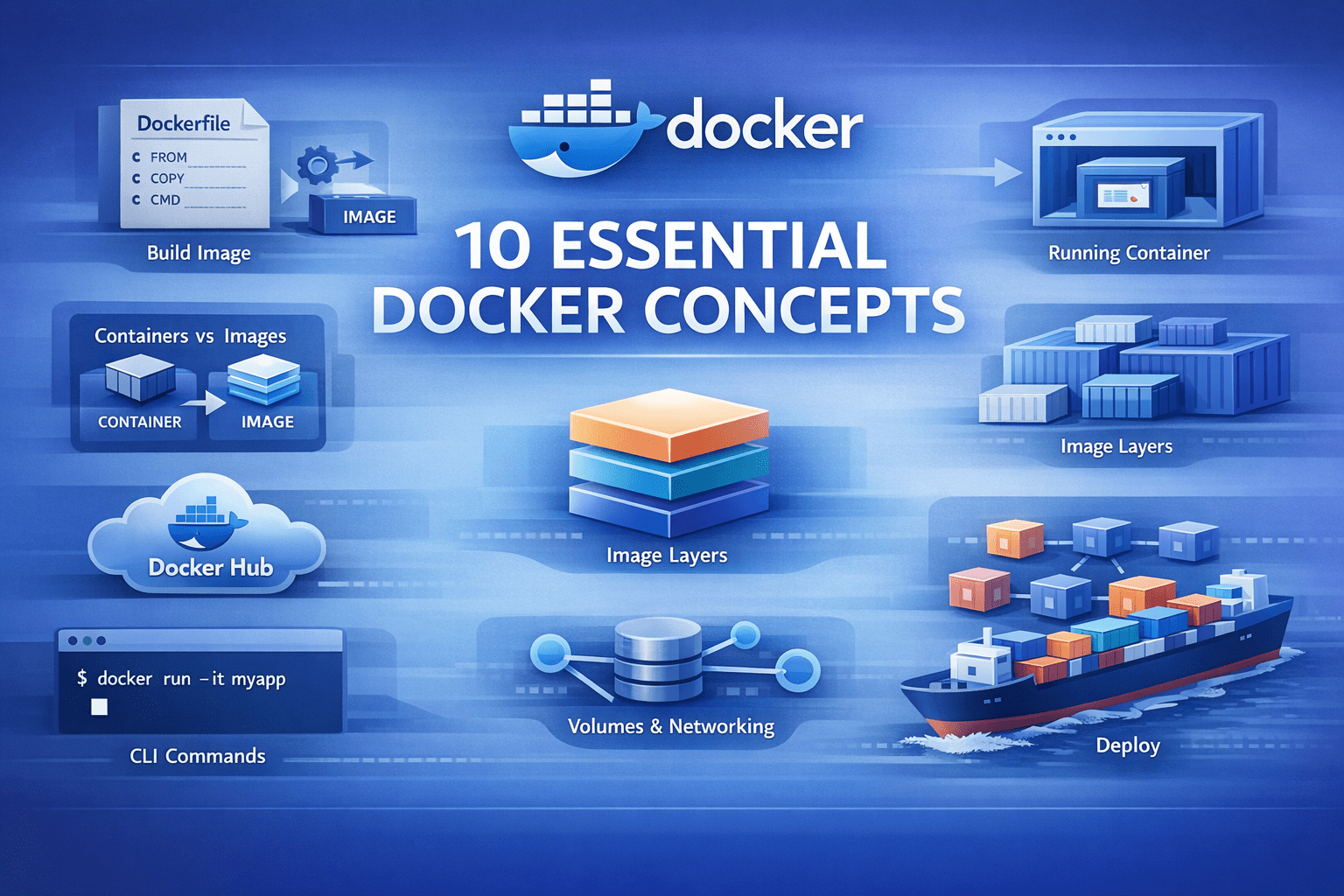 **10 Khái Niệm Docker Cốt Lõi Được Giải Thích Trong 10 Phút**