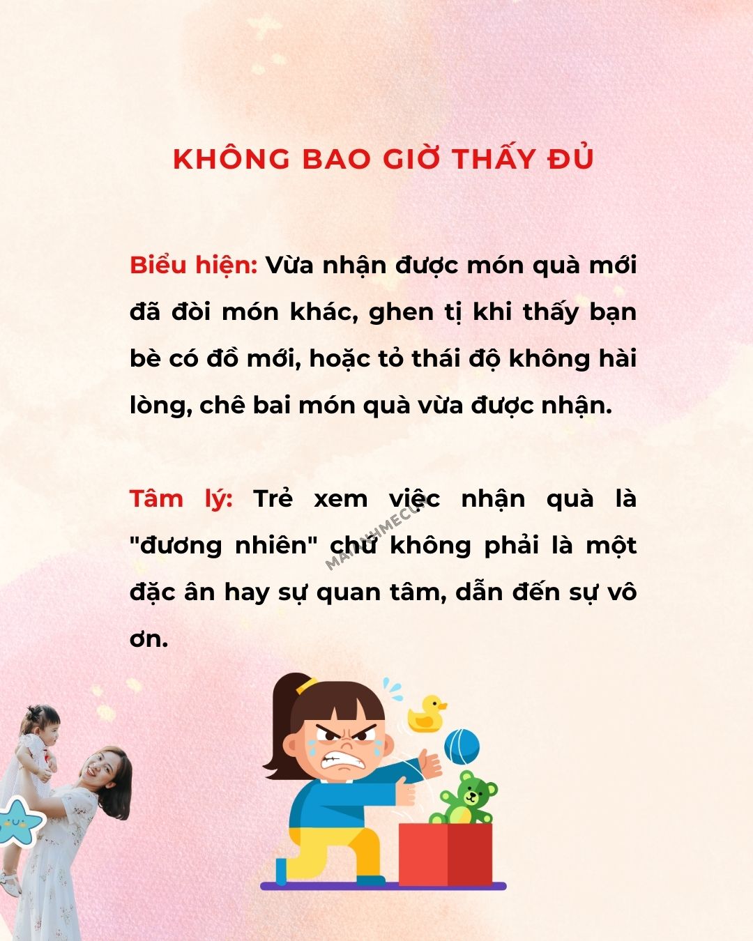 5 biểu hiện khi con bị nuông chiều quá mức 👉