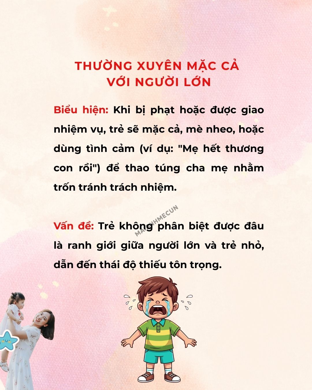 5 biểu hiện khi con bị nuông chiều quá mức 👉