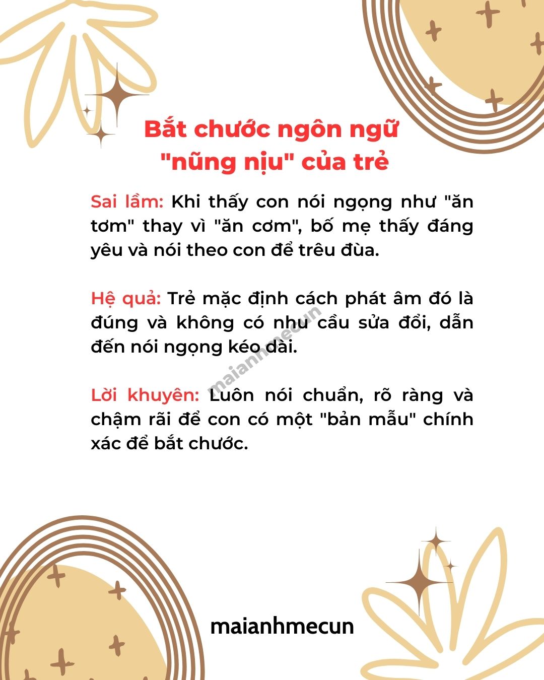 5 sai lầm của bố mẹ dễ dẫn đến con chậm nói đơn thuần 👉