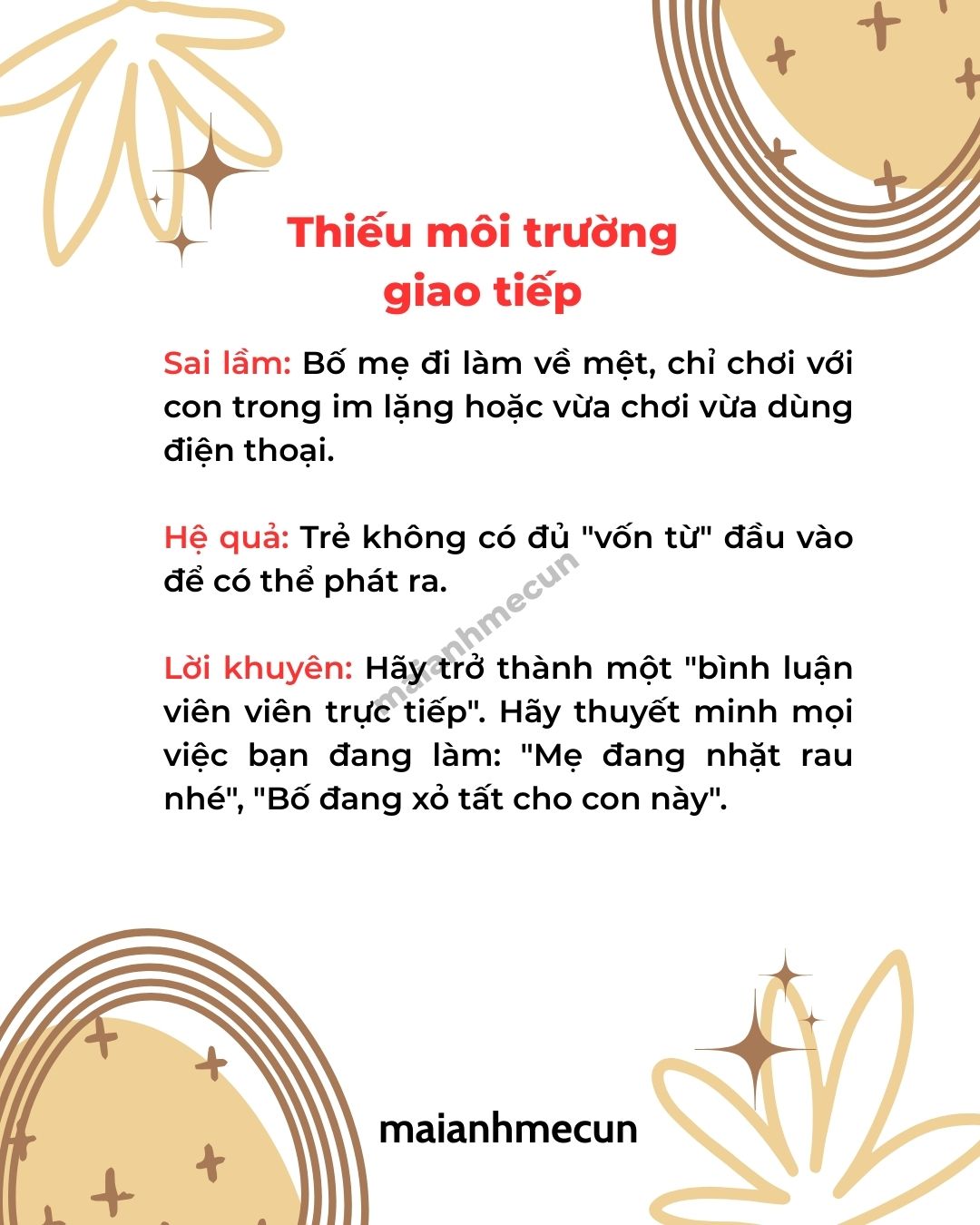 5 sai lầm của bố mẹ dễ dẫn đến con chậm nói đơn thuần 👉