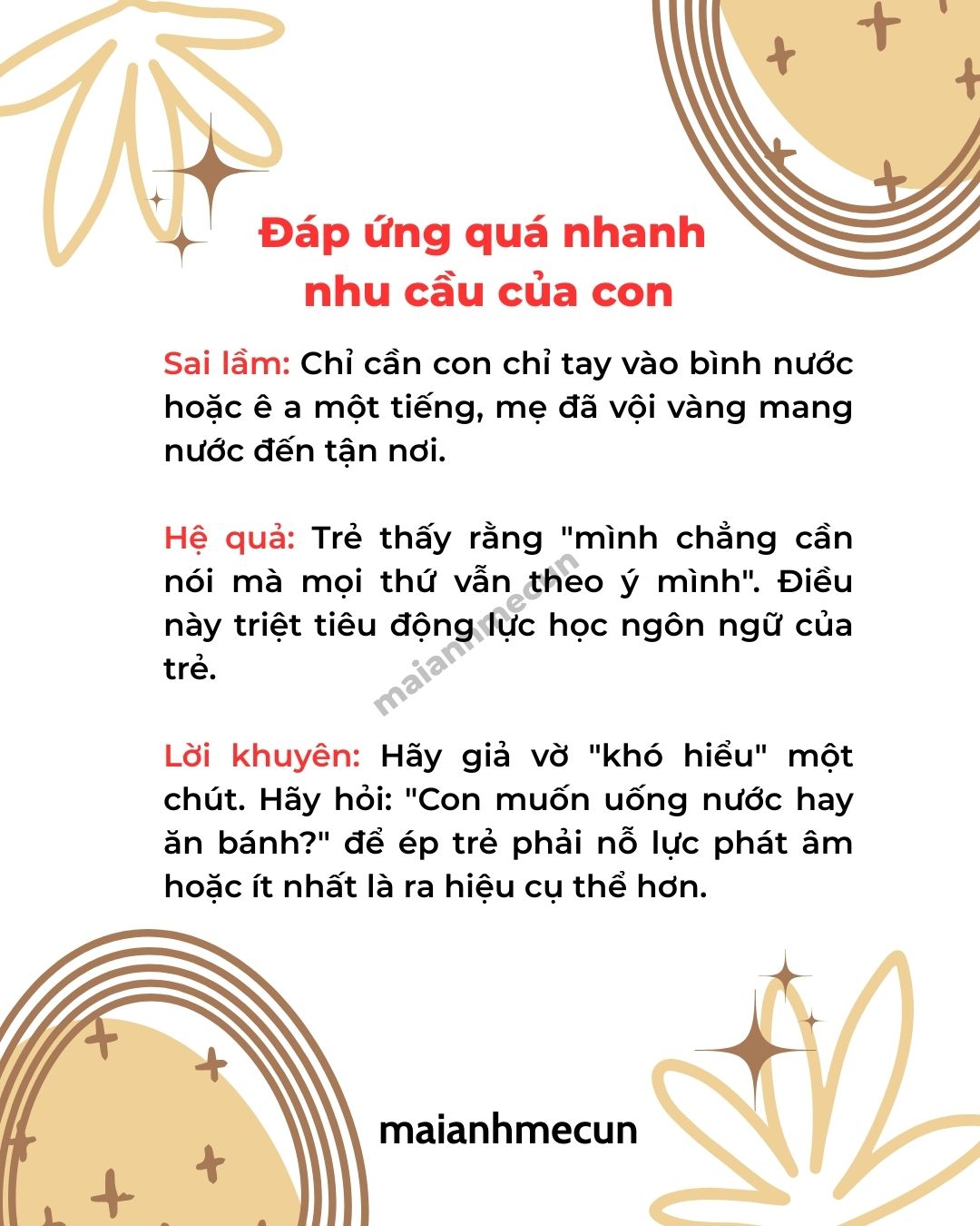5 sai lầm của bố mẹ dễ dẫn đến con chậm nói đơn thuần 👉