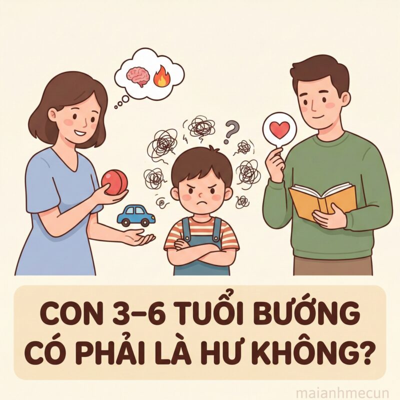 ❓ Con 3–6 tuổi bướng có phải là HƯ không?