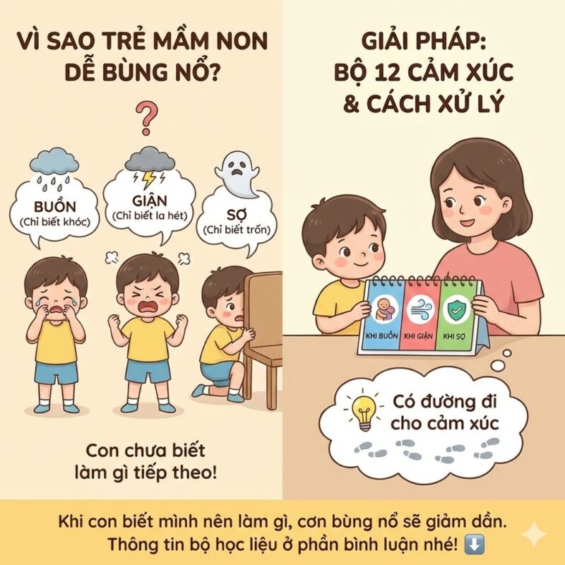 VÌ SAO TRẺ MẦM NON CÀNG DỄ BÙNG NỔ CẢM XÚC?