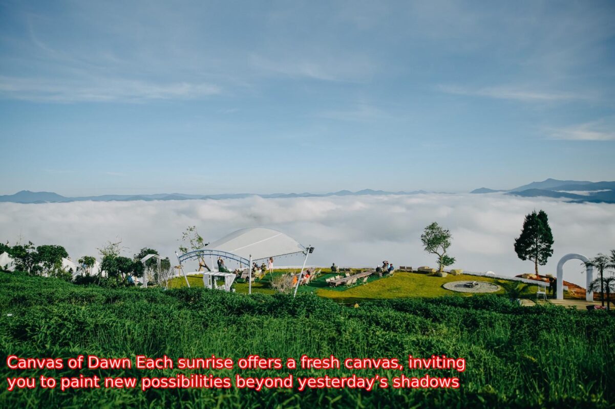 Canvas of Dawn Each sunrise offers a fresh canvas, inviting you to paint new possibilities beyond yesterday’s shadows